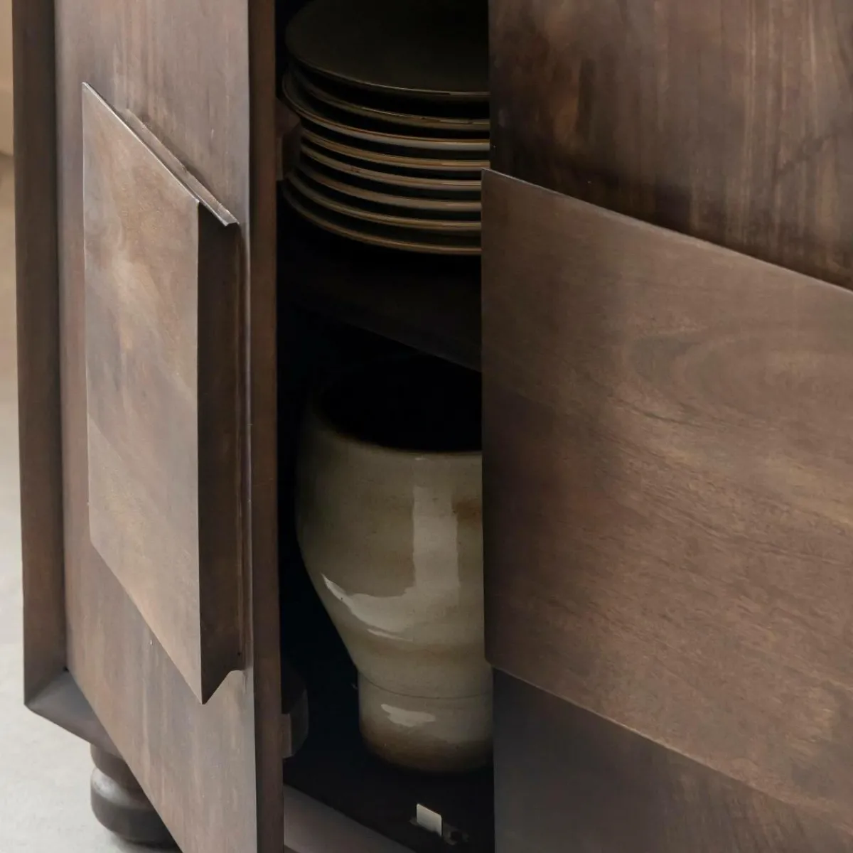 Made in Meubles Buffet en bois de manguier foncé Hestia