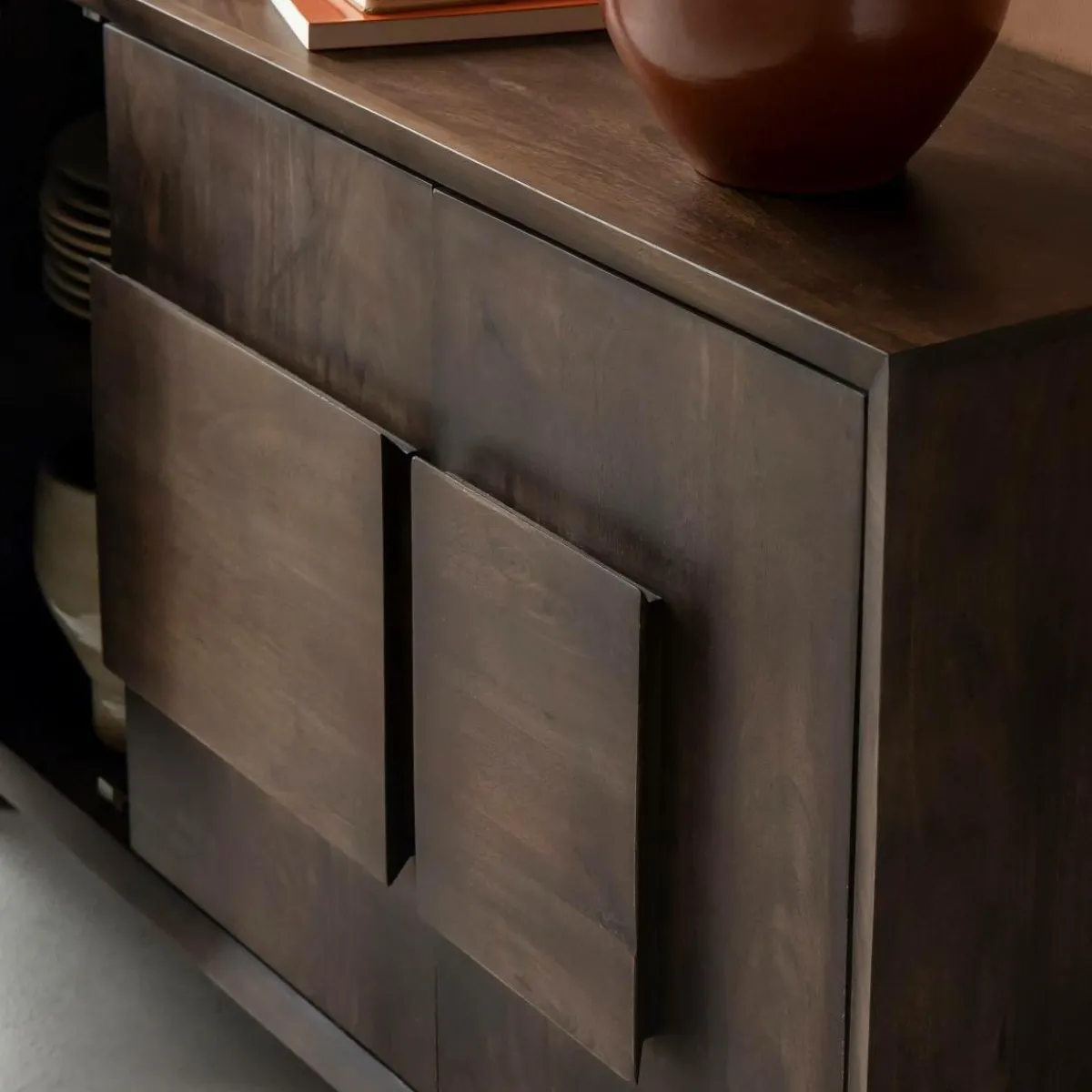 Made in Meubles Buffet en bois de manguier foncé Hestia