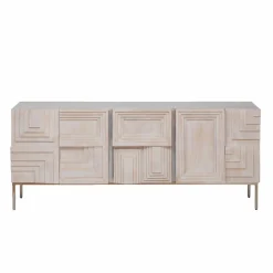 Made in Meubles Buffet en bois de manguier blanchi Tristan