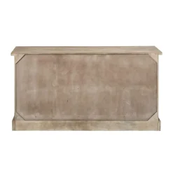 Made in Meubles Buffet en bois de manguier brossé et métal gris foncé 4 tiroirs Helsinki