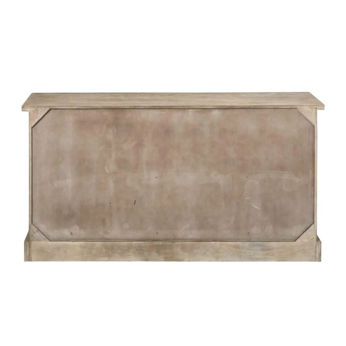 Made in Meubles Buffet en bois de manguier brossé et métal gris foncé 4 tiroirs Helsinki