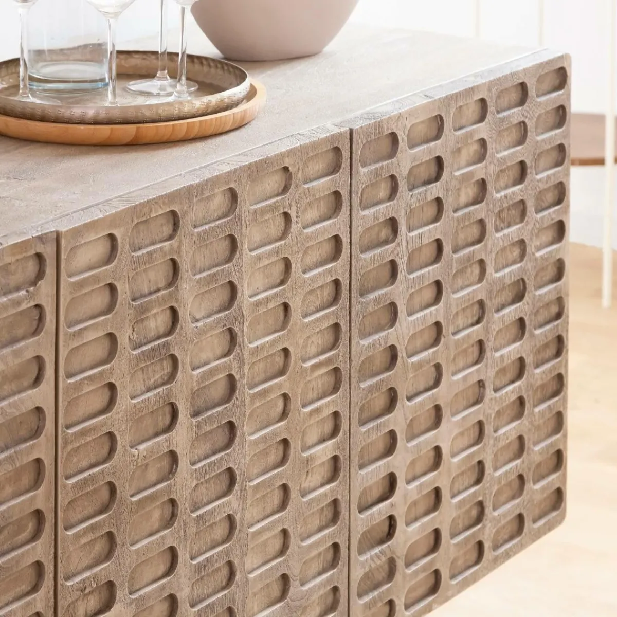 Made in Meubles Buffet en bois de manguier Clara