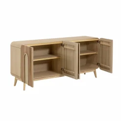 Made in Meubles Buffet en bois de paulownia Nilo