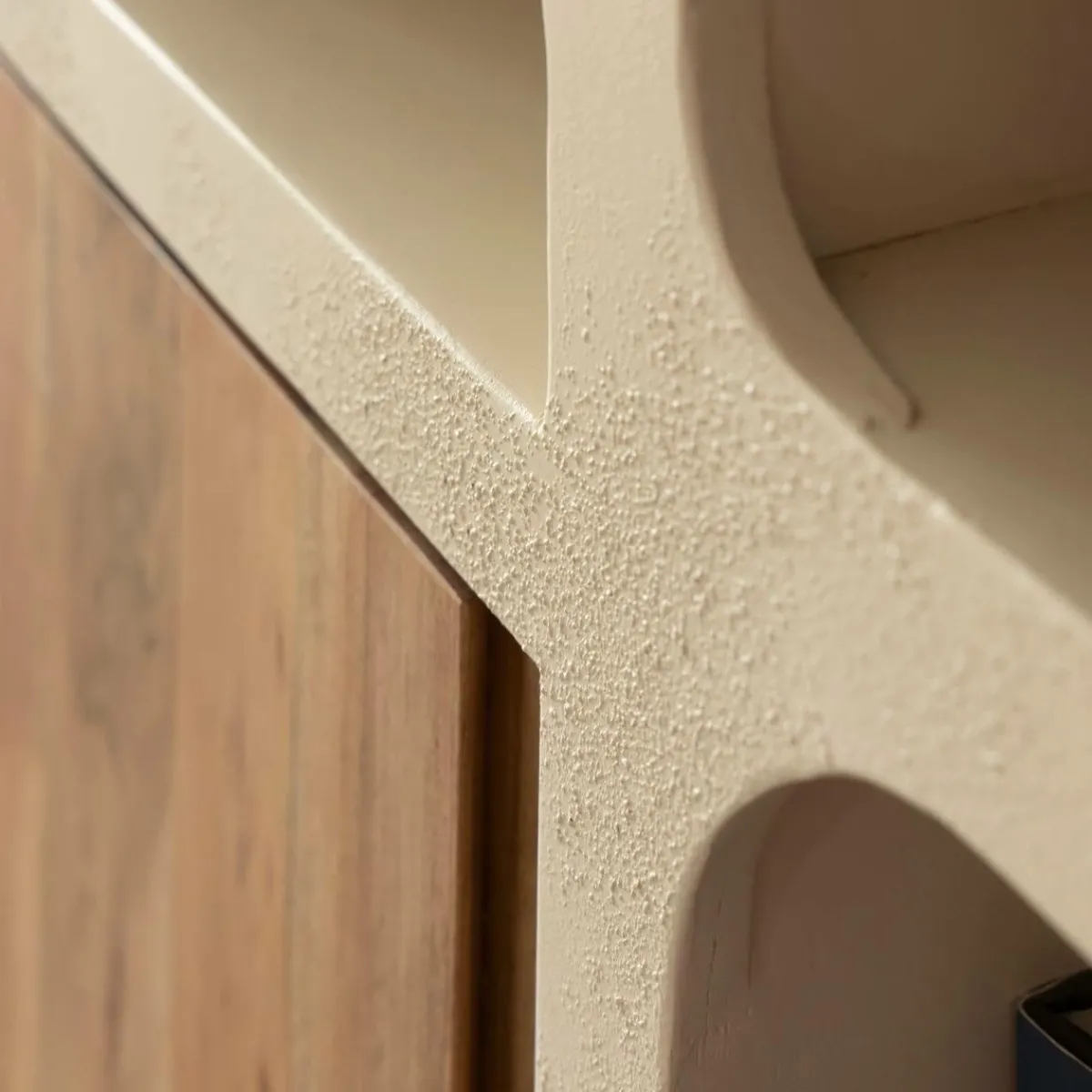 Made in Meubles Buffet en bois effet béton et bois d'acacia Dalva