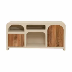 Made in Meubles Buffet en bois effet béton et bois d'acacia Dalva