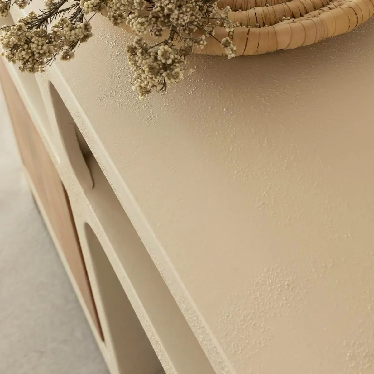 Made in Meubles Buffet en bois effet béton et bois d'acacia Dalva