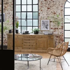 Made in Meubles Buffet en bois recyclé 225 cm Garance