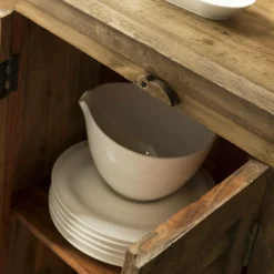 Made in Meubles Buffet en bois recyclé 6 portes Aubin