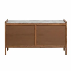 Made in Meubles Buffet en marbre et bois d'acacia Calix