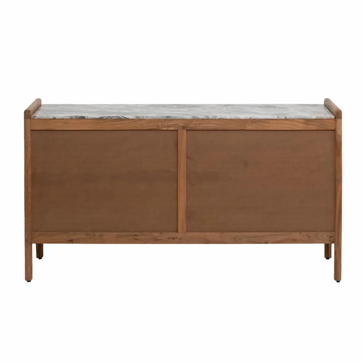 Made in Meubles Buffet en marbre et bois d'acacia Calix