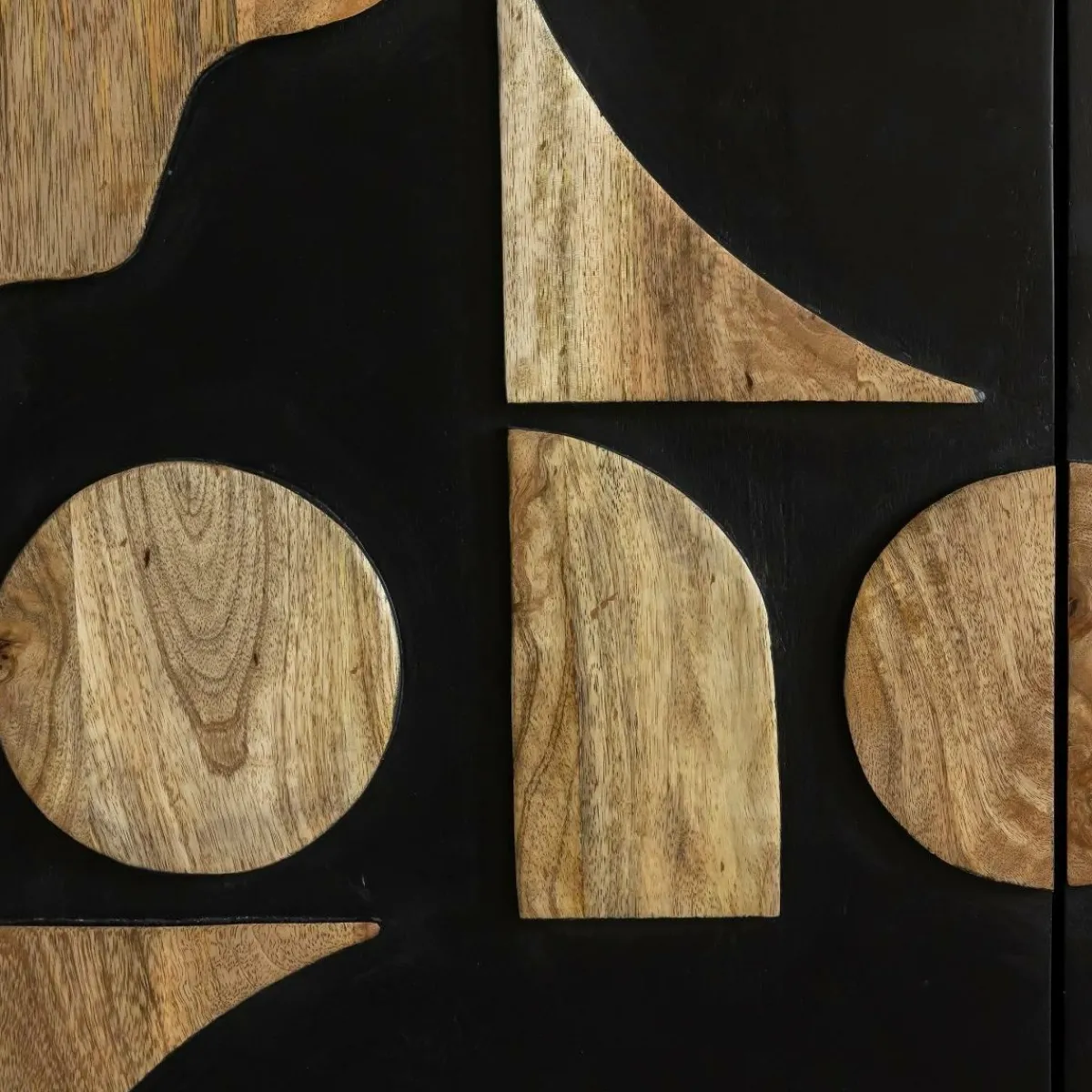 Made in Meubles Buffet en métal et bois de manguier Metinna