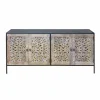 Made in Meubles Buffet enfilade en bois de manguier blanchi Lila