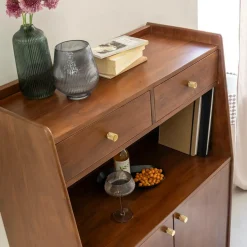 Made in Meubles Buffet haut en bois d'acacia Emiel