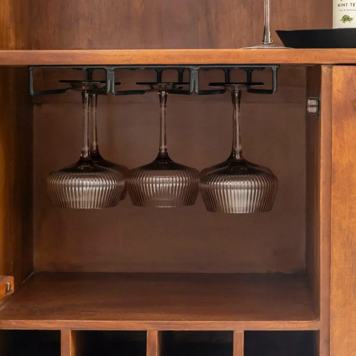 Made in Meubles Buffet haut en bois d'acacia Emiel