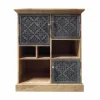Made in Meubles Buffet haut en bois de manguier Sahara