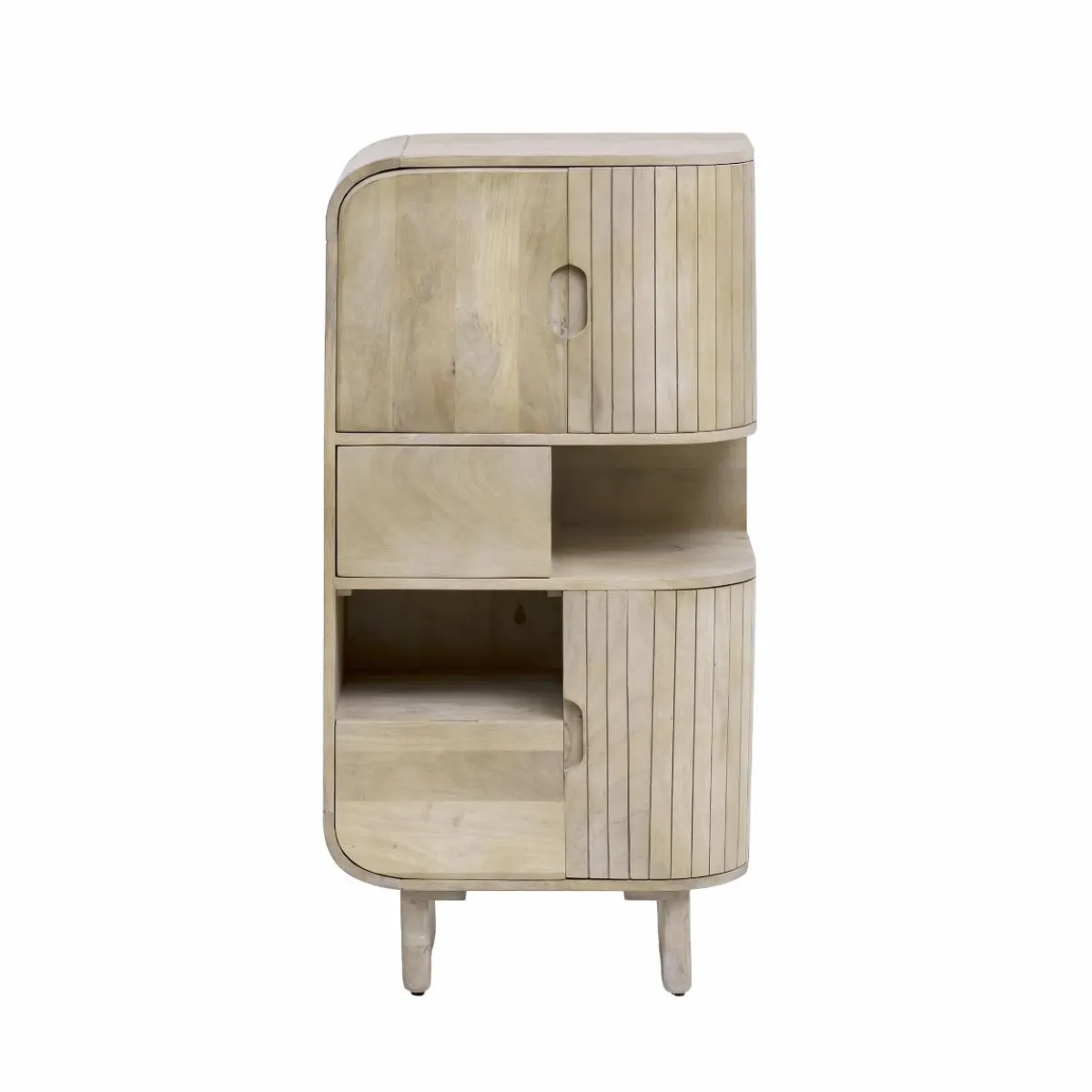 Made in Meubles Buffet haut en bois de manguier clair Yoni