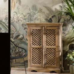 Made in Meubles Buffet haut en bois de manguier Rosa
