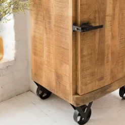 Made in Meubles Buffet haut en bois de manguier Iris