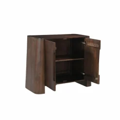 Made in Meubles Buffet haut en bois de manguier foncé Liriel