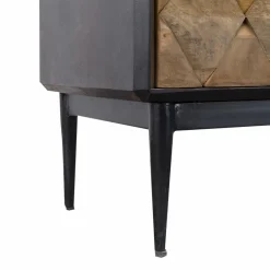 Made in Meubles Buffet haut en métal et bois de manguier Célia