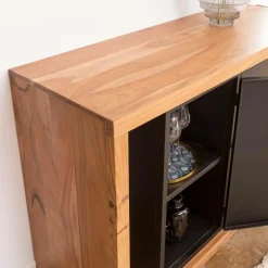 Made in Meubles Buffet rétractable en bois d'acacia Emilio