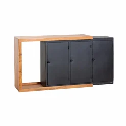 Made in Meubles Buffet rétractable en bois d'acacia Emilio