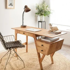 Made in Meubles Bureau en bois d'acacia Eliott