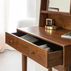 Made in Meubles Bureau en bois d'acacia et métal Emiel