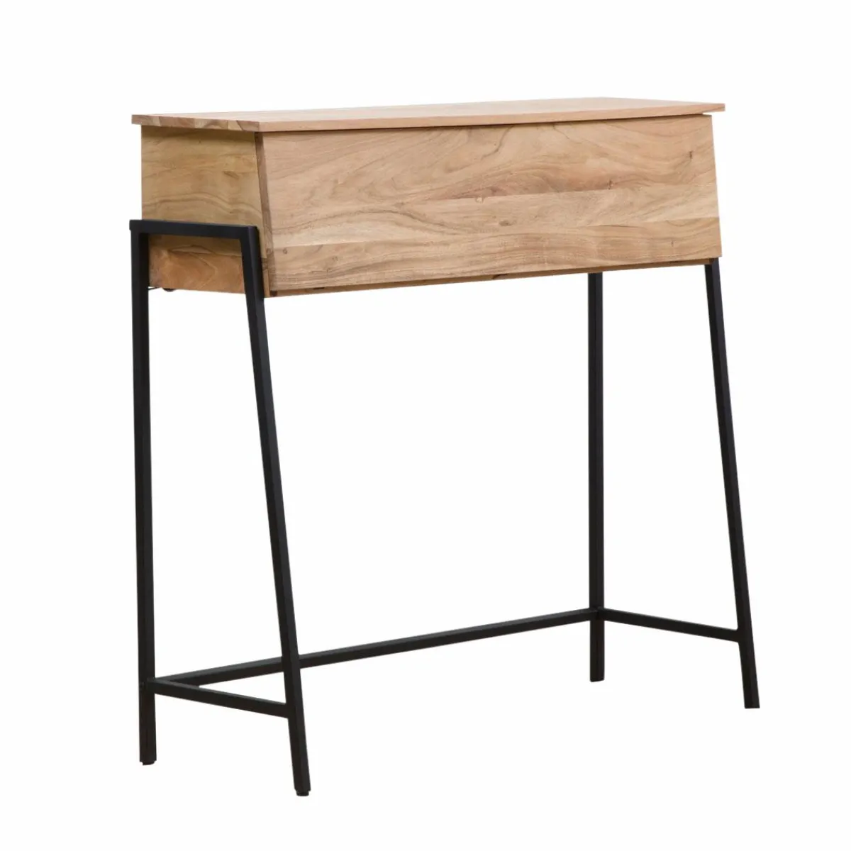 Made in Meubles Bureau secrétaire en bois d'acacia et métal Milo