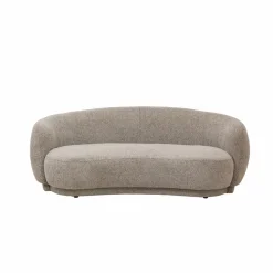 Made in Meubles Canapé en tissu bouclette gris 3 places Maddy