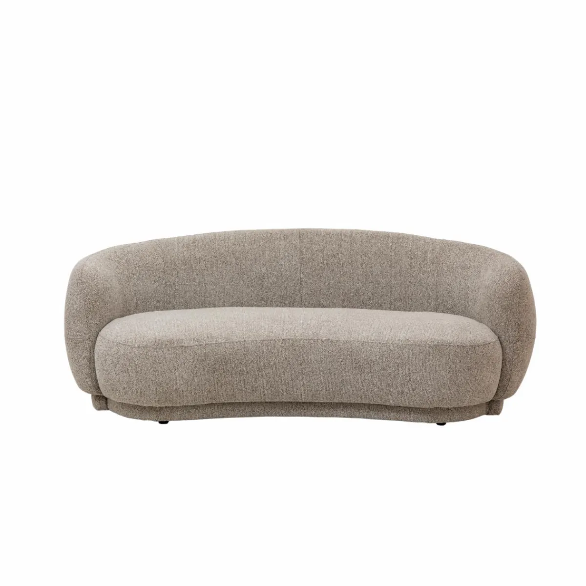 Made in Meubles Canapé en tissu bouclette gris 3 places Maddy