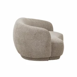 Made in Meubles Canapé en tissu bouclette gris 3 places Maddy