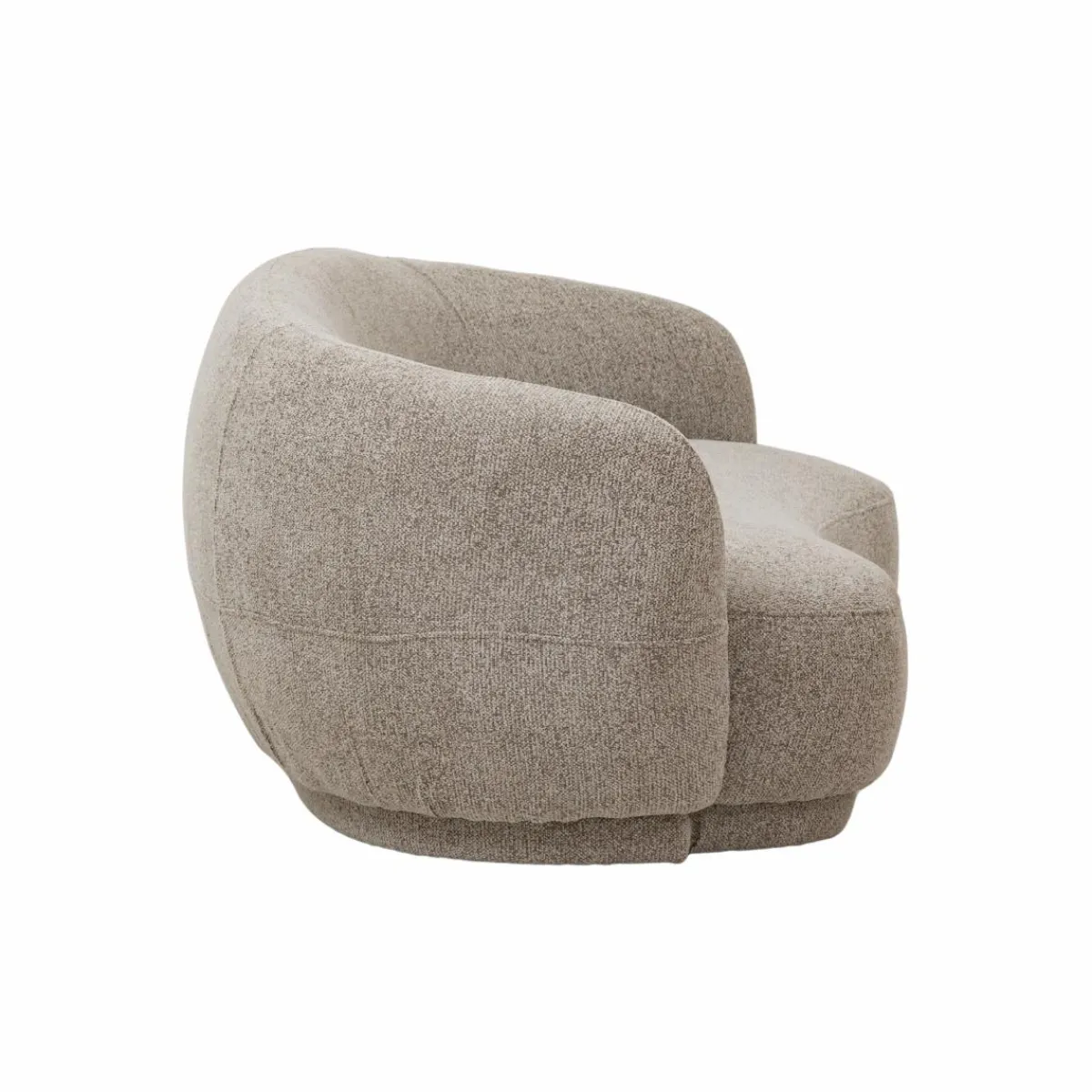Made in Meubles Canapé en tissu bouclette gris 3 places Maddy
