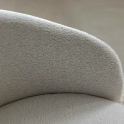 Made in Meubles Canapé en tissu bouclette écru Filipa