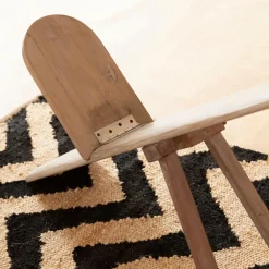 Made in Meubles Chaise allongée en bois de manguier Jordana