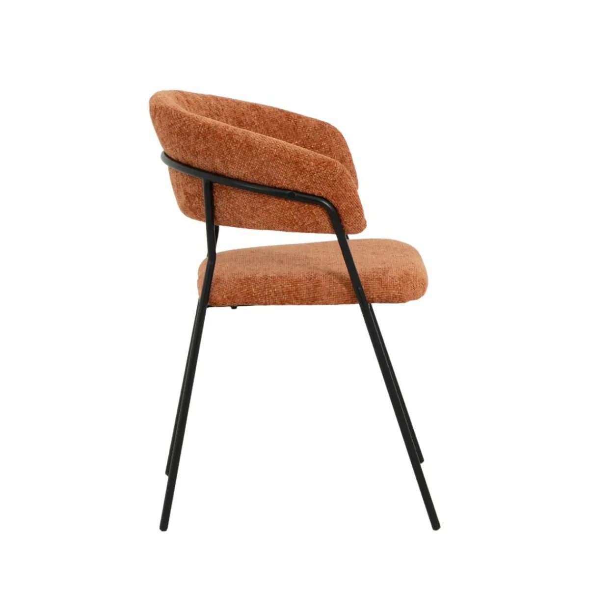 Made in Meubles Chaise arrondie terracotta Kanoa (lot de 2)