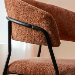 Made in Meubles Chaise arrondie terracotta Kanoa (lot de 2)