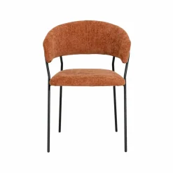 Made in Meubles Chaise arrondie terracotta Kanoa (lot de 2)