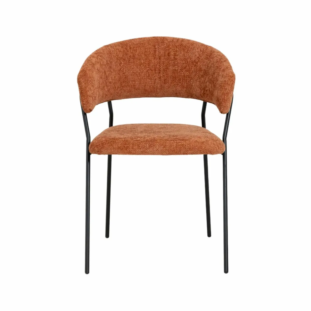 Made in Meubles Chaise arrondie terracotta Kanoa (lot de 2)