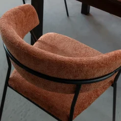 Made in Meubles Chaise arrondie terracotta Kanoa (lot de 2)