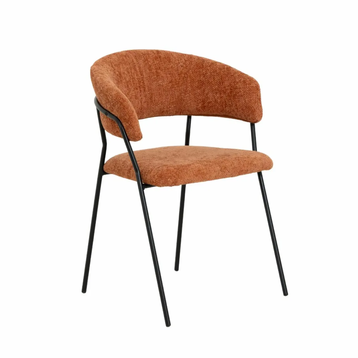 Made in Meubles Chaise arrondie terracotta Kanoa (lot de 2)
