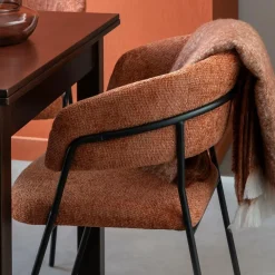 Made in Meubles Chaise arrondie terracotta Kanoa (lot de 2)