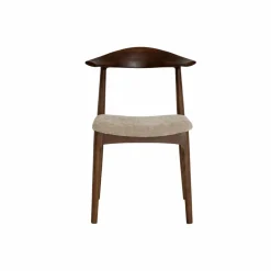 Made in Meubles Chaise bois hêtre foncé Aline (lot de 2)