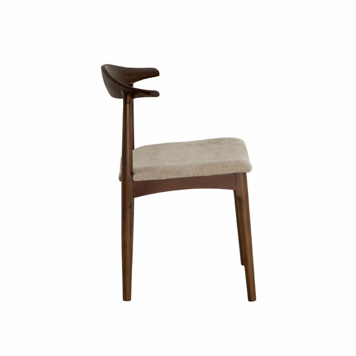 Made in Meubles Chaise bois hêtre foncé Aline (lot de 2)