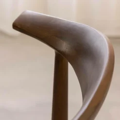 Made in Meubles Chaise bois hêtre foncé Aline (lot de 2)