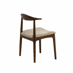 Made in Meubles Chaise bois hêtre foncé Aline (lot de 2)