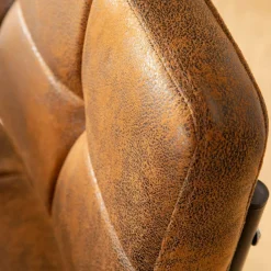 Made in Meubles Chaise cantilever en microfibre marron Mambo (lot de 2)