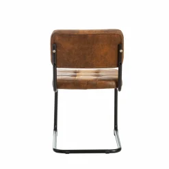 Made in Meubles Chaise cantilever en microfibre marron Mambo (lot de 2)