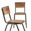 Made in Meubles Chaise d'écolier en bois de manguier Marcus (lot de 2)