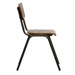 Made in Meubles Chaise d'écolier en bois de manguier Marcus (lot de 2)